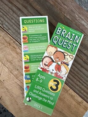 Brain Quest Grade 3 Learning Cards Educational Game Kids 8-9 Homeschool Study